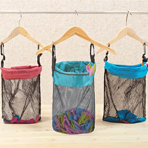 Petit sac à linge moderne en nylon <span class=keywords><strong>noir</strong></span> avec cordon de serrage, organisateur de pinces à linge, rangement, corde à linge suspendue, panier, <span class=keywords><strong>soutien</strong></span>-<span class=keywords><strong>gorge</strong></span> - Product Image 3