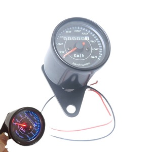 Velocímetro y Odómetro Modificados para Motocicleta, 12V, Panel de Instrumentos Retro de Metal Negro para Actualización y Reequipamiento - Product Image 4