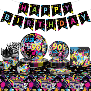 Services personnalisés pour la vaisselle jetable et les fournitures de fête sur le thème des années 90 pour les anniversaires - Product Image 5