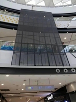Écran LED transparent SMD couleur pleine gamme P25 pour extérieur, luminosité 5000 cd, garantie 2 ans, pour murs vidéo publicitaires