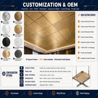 Panneau de plafond en nid d'abeille en aluminium ignifuge et résistant à l'humidité, taille et couleur personnalisées