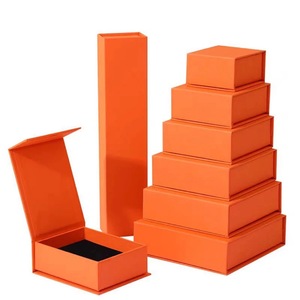 Cajón de lujo con logotipo personalizado, embalaje de joyería, papel <span class=keywords><strong>rosa</strong></span>, regalo, anillo, pendiente, pulsera, collar, joyero - Product Image 1