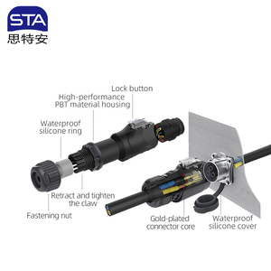 IP67 không thấm nước công nghiệp hàng không kết nối M24 LP24 RJ45 cổng mạng kim loại vuông mặt bích Bảng điều chỉnh gắn kết nữ ổ cắm Adapter - Product Image 5