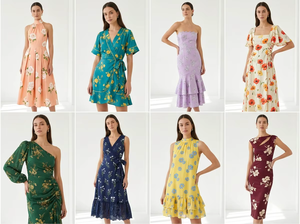 Robe d'été unie en soie glacée pour femme, styles variés, livraison aléatoire, coupe ajustée, pour le quotidien et les trajets, quantité mixte aléatoire - Product Image 1