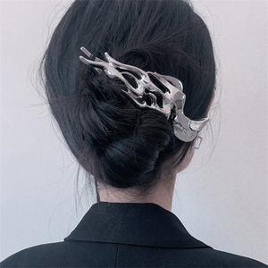 Barrettes à <span class=keywords><strong>cheveux</strong></span> en métal tendance et cool, style Y2K, grandes barrettes pour <span class=keywords><strong>cheveux</strong></span> épais - Product Image 2