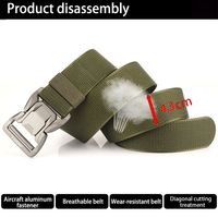 Ceinture tactique en nylon et alliage élastique personnalisée pour homme, résistante à l'usure, boucle à verrouillage automatique, style sportif, nouvelle vente en gros
