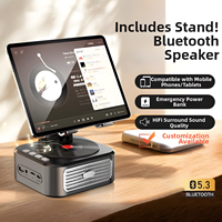 Penyangga Ponsel 3-in-1 dengan Speaker |   Audio HiFi 5W Full-Range |   360 °   Dudukan Lipat Putar |   Dudukan Streaming Tablet PK05