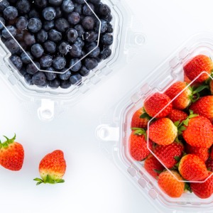 Envases desechables de plástico PET para alimentos, 24 oz, con bisagras, a prueba de manipulaciones, asegura la frescura, bayas reciclables - Product Image 6
