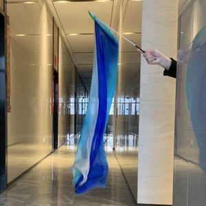 Nuova danza cristiana oggetti di scena di lode di seta bandiera rotonda per il culto della chiesa di Halloween carnevale elegante abbigliamento da ballo - Product Image 3