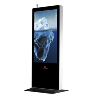 Kiosque intelligent d'intérieur 75 pouces sur pied avec écran tactile LCD, affichage publicitaire CMS basé sur le cloud pour centre commercial (texte)