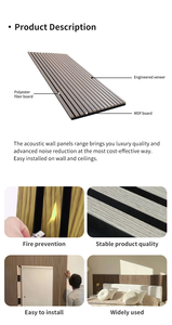 <span class=keywords><strong>Panneau</strong></span> mural <span class=keywords><strong>acoustique</strong></span> absorbant le son en MDF pour bureau, studio, écologique, ignifuge - Product Image 5