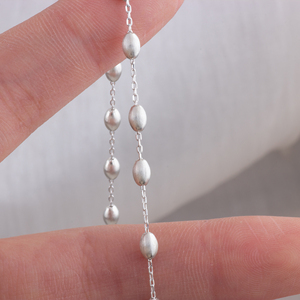 Cadena de Bolas/Cadena de Cable Creativa de Plata de Ley S925 con Cuentas Ovaladas <span class=keywords><strong>para</strong></span> <span class=keywords><strong>Hacer</strong></span> Joyas de Collar y Pulsera <span class=keywords><strong>para</strong></span> Mujeres y <span class=keywords><strong>Niñas</strong></span> - Product Image 3