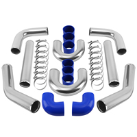 Kit de Tuberías de Aluminio para Intercooler Universal de 3.0 Pulgadas y 8 Piezas de la Marca MaXpeedingrods, Mangueras Azules