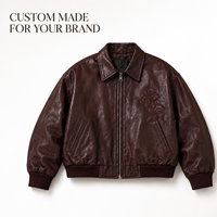 Veste Bomber Universitaire Personnalisée en Cuir Brodé, Couture Haute Densité, Veste Bomber de Luxe pour Hommes, Manteau OEM