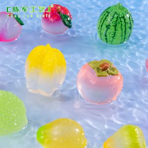 Boîte surprise de fruits lumineux de simulation alimentaire Weij, petits accessoires décoratifs mignons à faire soi-même, mini figurines en résine pour bureau - Product Image 4
