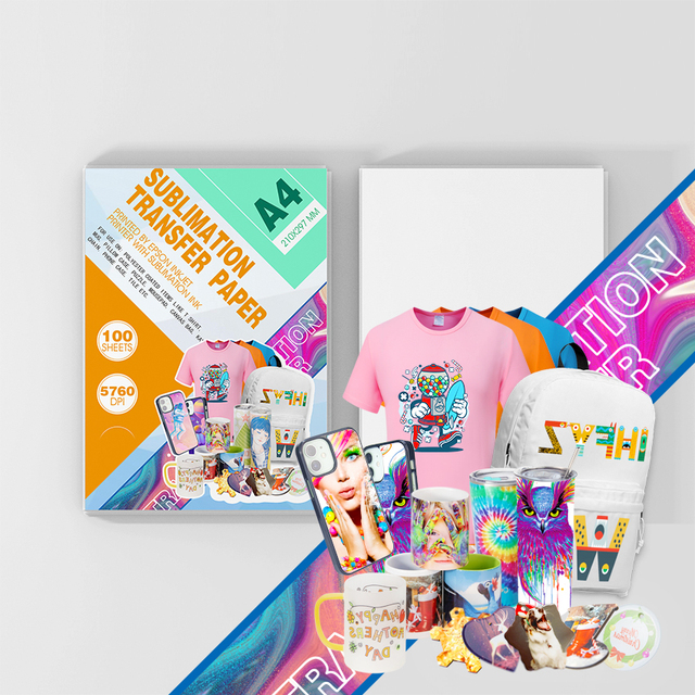 100 A4 High Release Dye Sublimation Paper for Epsun Printer