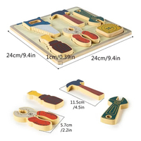 Vente en gros de jeux éducatifs en bois pour enfants de 4 à 6 ans, puzzle 3D d'animaux de dessin animé, jeux préscolaires Montessori
