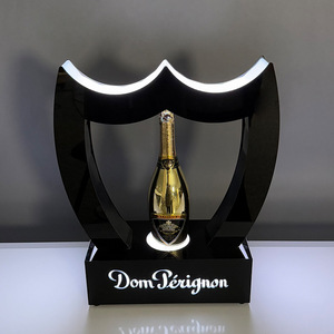 Wine Rack With Led <b>Light</b> Acrylic Shield Design For Bar Party Use Rechargeable - Product Image 4