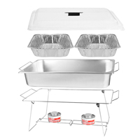 Support de chauffe-plat de fête en plein air, ensemble de Buffet jetable, Kit de support de chauffe-plat en fil pleine taille