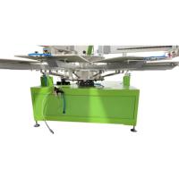 Nueva Máquina Automática de Serigrafía de 8 Estaciones y 3 Colores KC de Fábrica Dongguan para Camisetas, Impresora de Etiquetas/Tarjetas de Papel