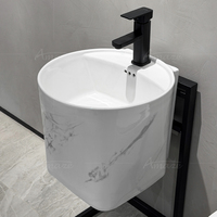 Ensemble WC suspendu monobloc moderne avec lavabo en céramique pour hôtel