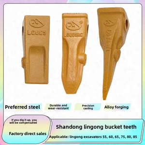 Dientes de Cucharón para Excavadora Shandong Lingong 55/60/65, Soporte de Diente para Movimiento de Tierras LG675/80/85, Punta de Roca, Pasador de Diente, Garantía de 3 Años - Product Image 2