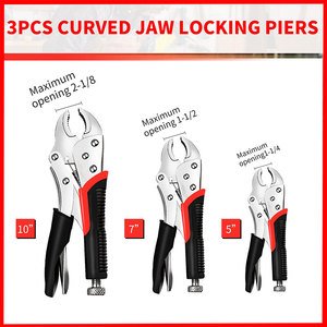 6PCS thép carbon cao kết hợp mạnh mẽ cỡ lớn khóa kìm kẹp Công Cụ Kìm áp lực phổ quát Khóa Kìm thiết lập - Product Image 6