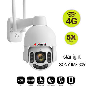 Anxinshi 5mp yeni 100% metal mini 4g <span class=keywords><strong>sim</strong></span> kart wifi starlight ptz kamera dahili mikrofon - Product Image 3