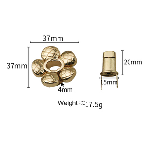 Bolso bohemio de estilo vintage, cierre de giro de metal <span class=keywords><strong>3D</strong></span> de lujo, cierre floral de girasol para bolsos <span class=keywords><strong>en</strong></span> aleación de zinc hecha a medida - Product Image 2