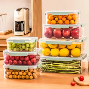 Yüksek kaliteli şeffaf mutfak koruma plastik mikrodalga özel meyve kutusu buzdolabı mühürlü hava geçirmez gıda saklama