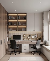 Bibliothèque murale modulaire écologique personnalisée pour chambre et salon, solution tout-en-un pour hôtels et écoles