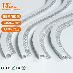 <span class=keywords><strong>Profilé</strong></span> <span class=keywords><strong>LED</strong></span> flexible en aluminium pour cloison sèche, en stock UE, avec diffuseur encastré en PC - Product Image 2