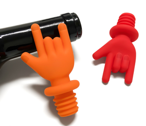 Tappi per Bottiglie di Vino YDS Design Rock per Feste, in Silicone Alimentare - Product Image 3