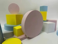 Meja Latar Belakang Fotografi Cat Semprot Tahan Air Warna Solid Kubus Geometris 8 in 1 Ukuran Berbeda Pabrik Asli