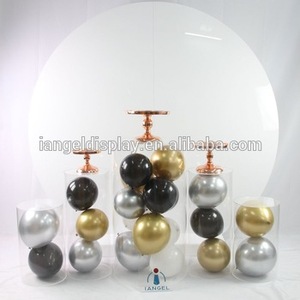 Iangel tùy chỉnh hiện đại vuông <span class=keywords><strong>Acrylic</strong></span> đám cưới plinth xi lanh tròn đứng với nhãn dán logo cho triển lãm - Product Image 3