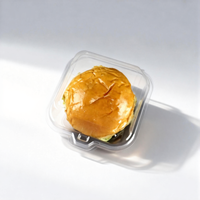 Boîte alimentaire carrée en PET, jetable, empilable, en matériaux recyclés, pour salades, sandwichs, gâteaux, hamburgers, vente à emporter et vente au détail