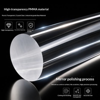 Barres extrudées solides en acrylique PMMA transparentes à haute transmission lumineuse, polies diamant, découpées sur mesure, certifiées ISO/REACH pour l'ameublement