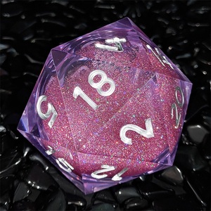Dés à <span class=keywords><strong>20</strong></span> faces personnalisables en vrac, couleurs mélangées, effet sable mouvant, D&D D20 55mm, <span class=keywords><strong>super</strong></span> grand, bleu aléatoire - Product Image 5
