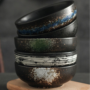 Bol à riz en céramique de style Japandi de 4,5 pouces pour les fêtes, les restaurants et la cuisine domestique, résistant à la chaleur, passe au lave-vaisselle - Product Image 5