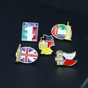 Di alta qualità American US EU Germany bandiera del paese morbido smalto duro placcato spilla distintivo magnetico personalizzato spille da risvolto per Souvenir - Product Image 2