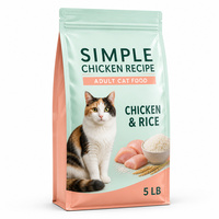 Sachet refermable personnalisé imprimé avec finition UV sélective, qualité alimentaire, pour aliments pour chats, avec bec verseur et fermeture éclair