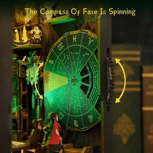 Sihirli ev <span class=keywords><strong>Tarot</strong></span> okuma kitap Nook DIY kiti 3D Mini kitaplık dekor mistik tema zanaat kitap severler için Set - Product Image 4