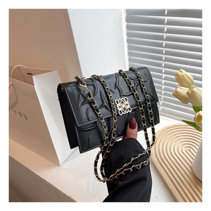 2024 nuevos bolsos de lujo para mujer, bolsos de diseñador de Color sólido con una sola Correa, forro de PU, bolso de mano para mujer al por mayor - Product Image 5