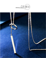 FY-PL250 Collier Géométrique Vintage en Argent Plaqué Rhodium pour Femme, Bijou de Mode Mariage, Cadeau Raffiné et Original