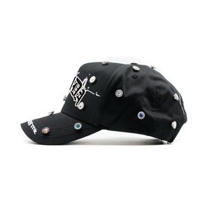 Gorras Personalizadas al por Mayor G5 Thirty-one 31 Gorra de Béisbol de 5 Paneles de Algodón con Pedrería Floral - Product Image 3