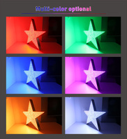 Outdoor Wasserdichte DC5V Edelstahl Stern-Panel LED-Leuchte Fabrikpreis Metall-Stern-Lichterkette Dekorative Beleuchtung