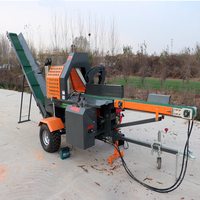 Processeur de séparateur de bois de chauffage diesel 20T 600 mm avec lame de scie circulaire