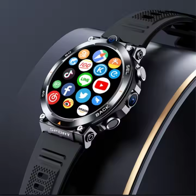 New 4G 5G smart watch H10 WiFi GPS dual camera video call NFC 8+128GB 900MAH battery Android sport smart watch