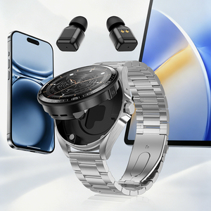 Definite M11 Smart <b>Watch</b> F36B 1.46-Inch HD TFT Display Stainless Steel Band Touchscreen Heart Rate Tracker Unisex Round Case - Product Image 1