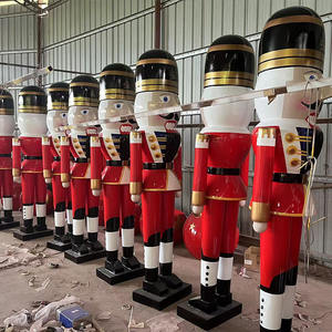 Soldat <span class=keywords><strong>Casse</strong></span>-<span class=keywords><strong>Noisette</strong></span> géant en résine personnalisé, taille personnalisée, ornement de Noël rose - Product Image 3